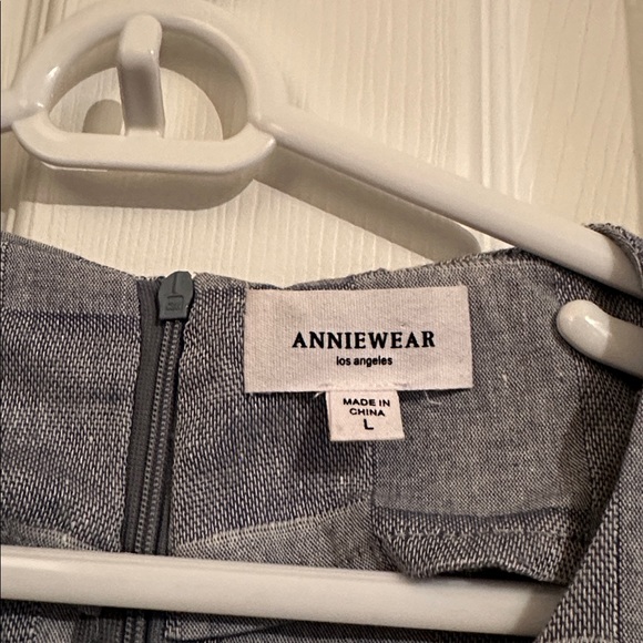 Anniewear Stylish Gray Checkered Dress - Picture 2 of 5